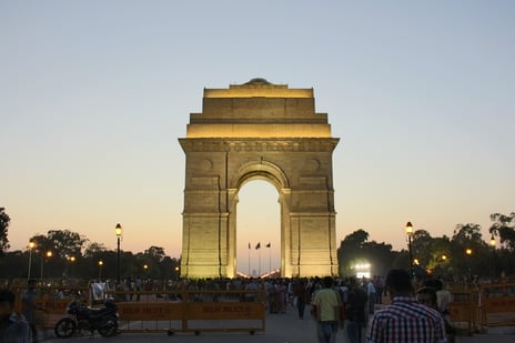 India gate at dusk