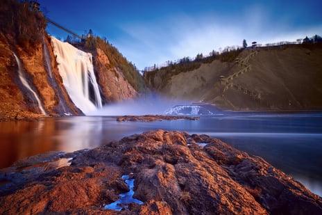 landscape with waterfall