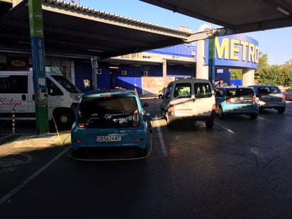 EV charger in use at a METRO premises