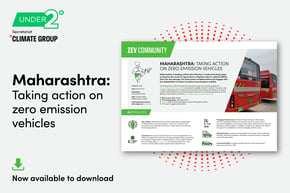 Maharashtra: Taking action in zero emission vehicles with image of pdf document and link to download
