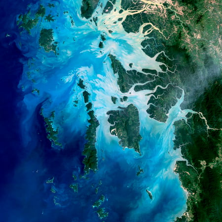 Satellite view of the Mergui Archipelago showing Auckland and Whale Bays