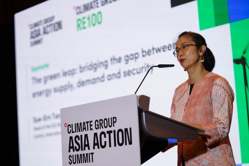 Speaker on stage at the Summit