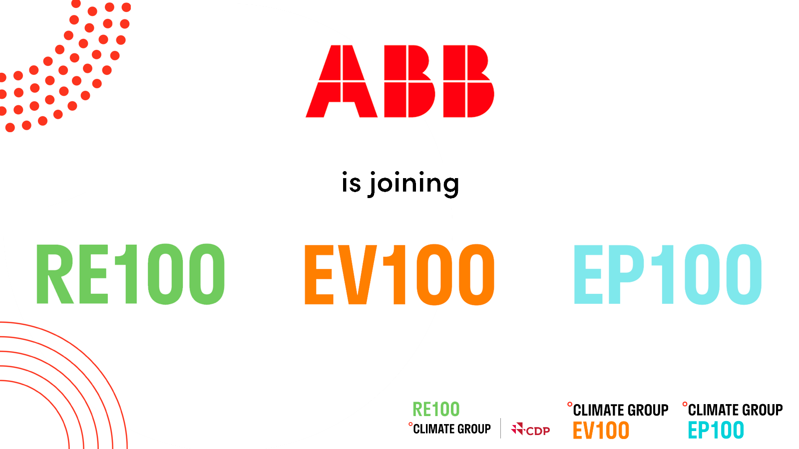 ABB takes significant step towards reducing emissions by joining Climate Group initiatives