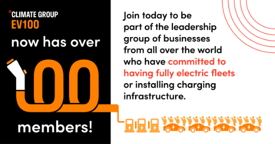 Electric fleet initiative EV100 surpasses 100 members
