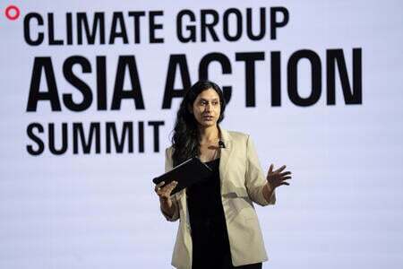 Ishika Mookerjee on stage