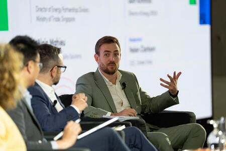 Alain Mahieu, Director, Sustainability Solutions, Engie Impact on stage