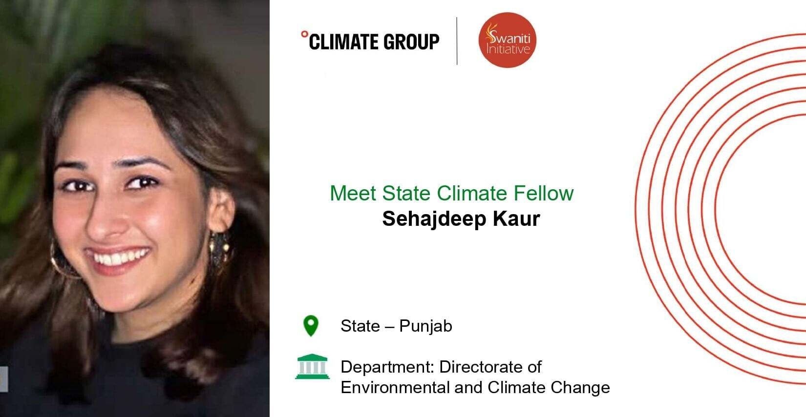 Meet our State Climate Fellow in Punjab: Sehajdeep Kaur