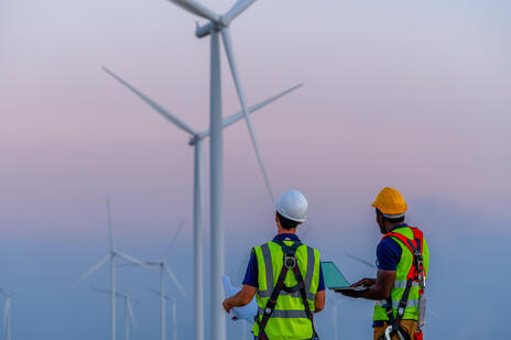 Engineers wind farm