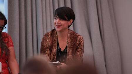 Monica Araya speaking at Climate Week NYC 2022