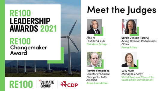 Leadership Awards RE100 Changemaker Award Judges
