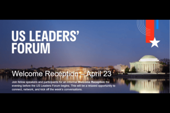 US Leaders' Forum welcome reception