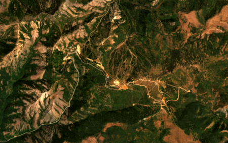 Satellite image of Sentinel road network