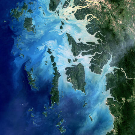 Satellite view of the Mergui Archipelago showing Auckland and Whale Bays