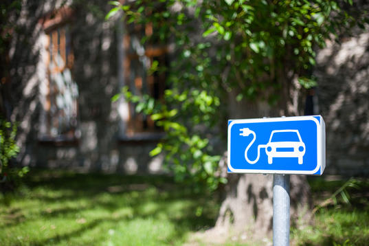 electric vehicle charging sign