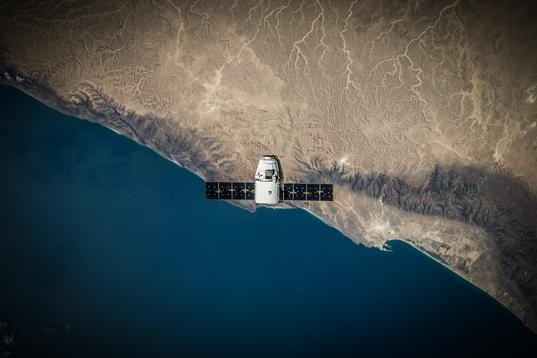 Aerial image of a satellite
