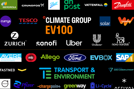 EV100 logo grid