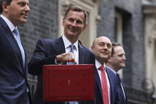 Jeremy Hunt on Budget Day, Picture by Rory Arnold / No 10 Downing Street