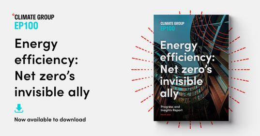 Card reads: Energy efficiency: Net zero’s invisible ally, now available to download