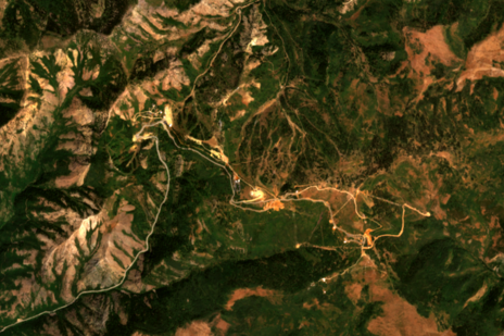 Satellite image of Sentinel road network