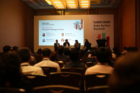 Panel speaking at the Green Energy Forum in Singapore
