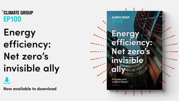 Card reads: Energy efficiency: Net zero’s invisible ally, now available to download